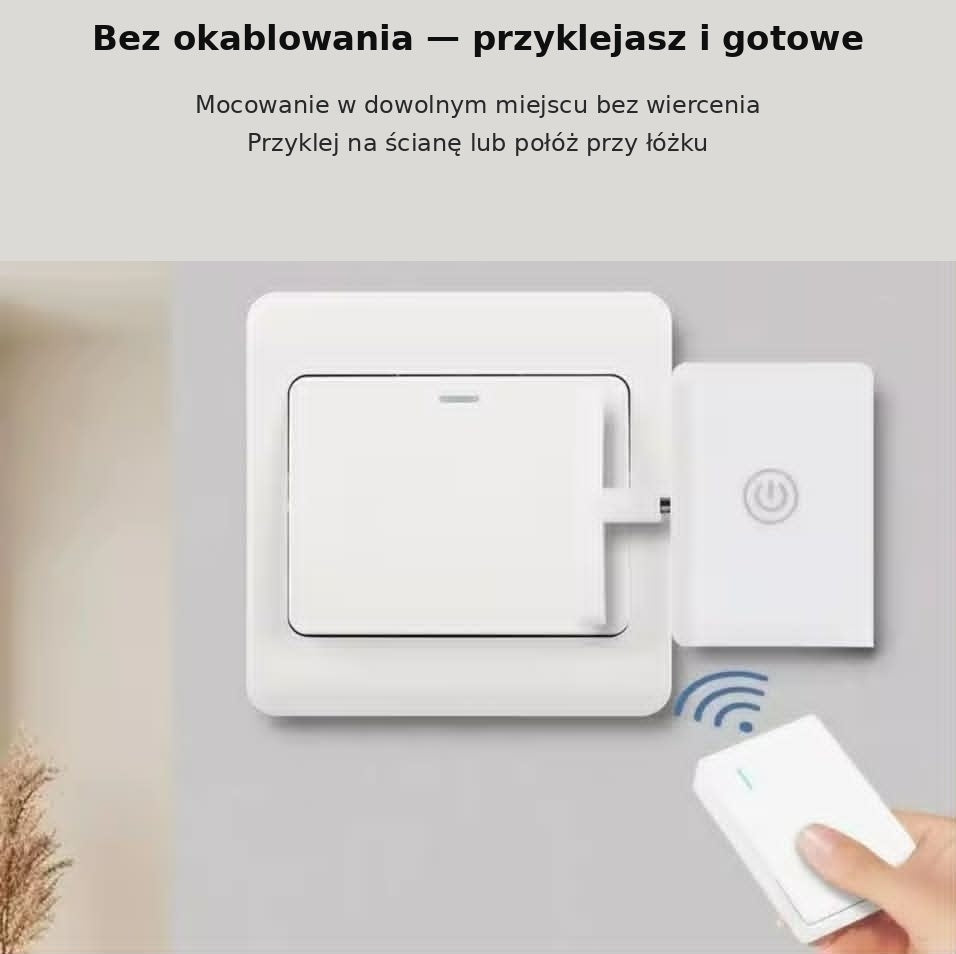 LazyFlip – Bezprzewodowy Włącznik Światła z Pilotem